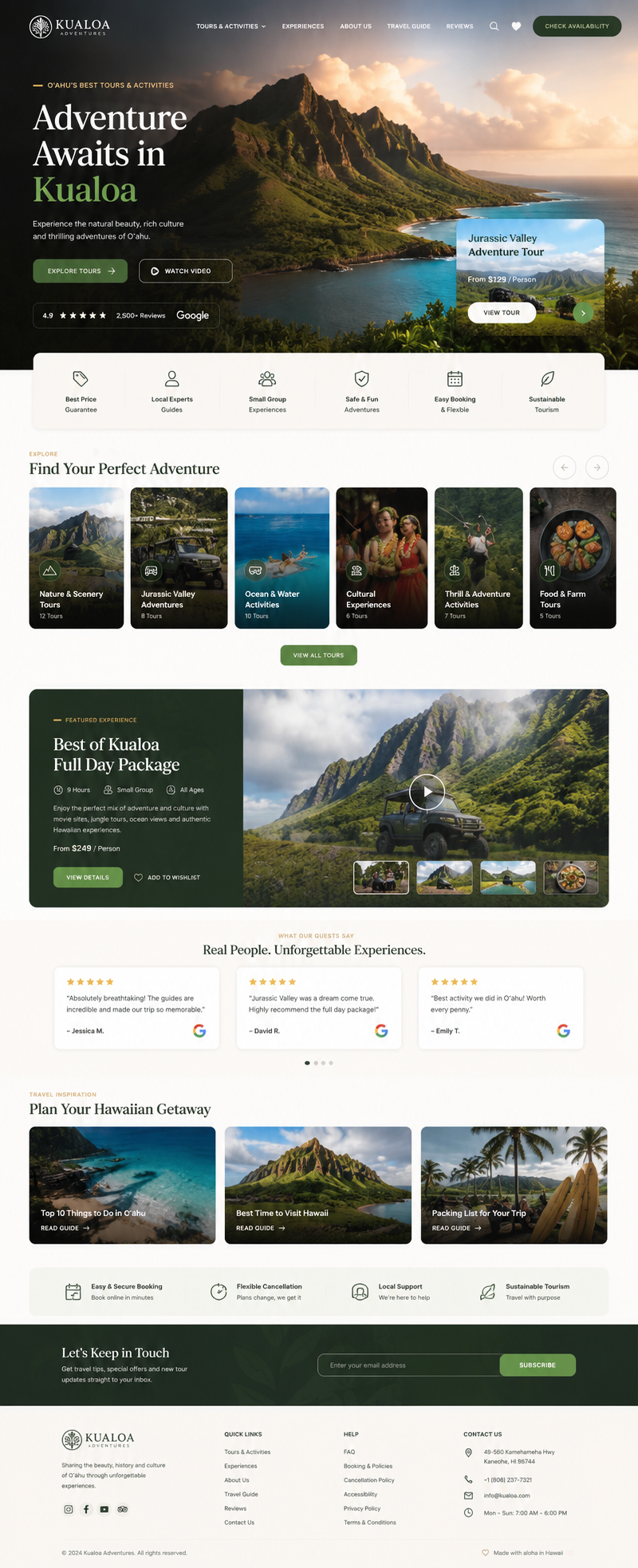 Kualoa Adventures detailed project work